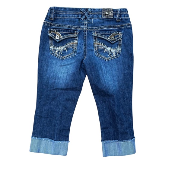 H2J Hydraulic Capris Low Rise Distressed Cuffed Sz 9/10 - Picture 3 of 5